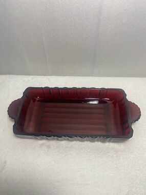 Anchor hocking ruby red rectangle dish